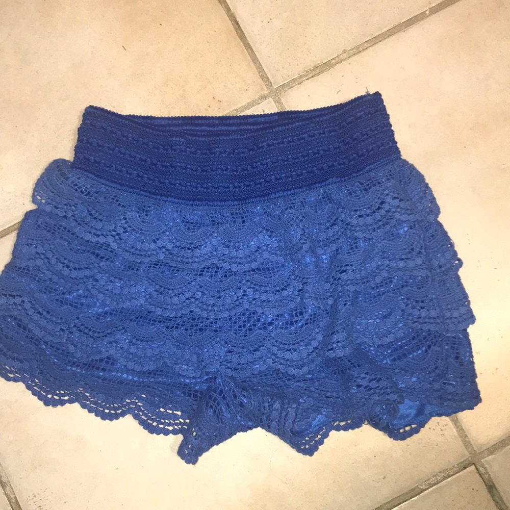 Royal Blue Frilly Shorts
